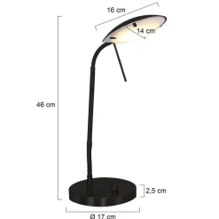 Hot Steinhauer LED Schreibtischleuchte dimmbar Schwarz 46 cm 2700 K