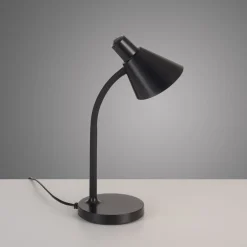 Just Light LED Schreibtischleuchte Metall 38 cm Schwarz 4 W Modern* Bürolampen|Schlafzimmer Lampen