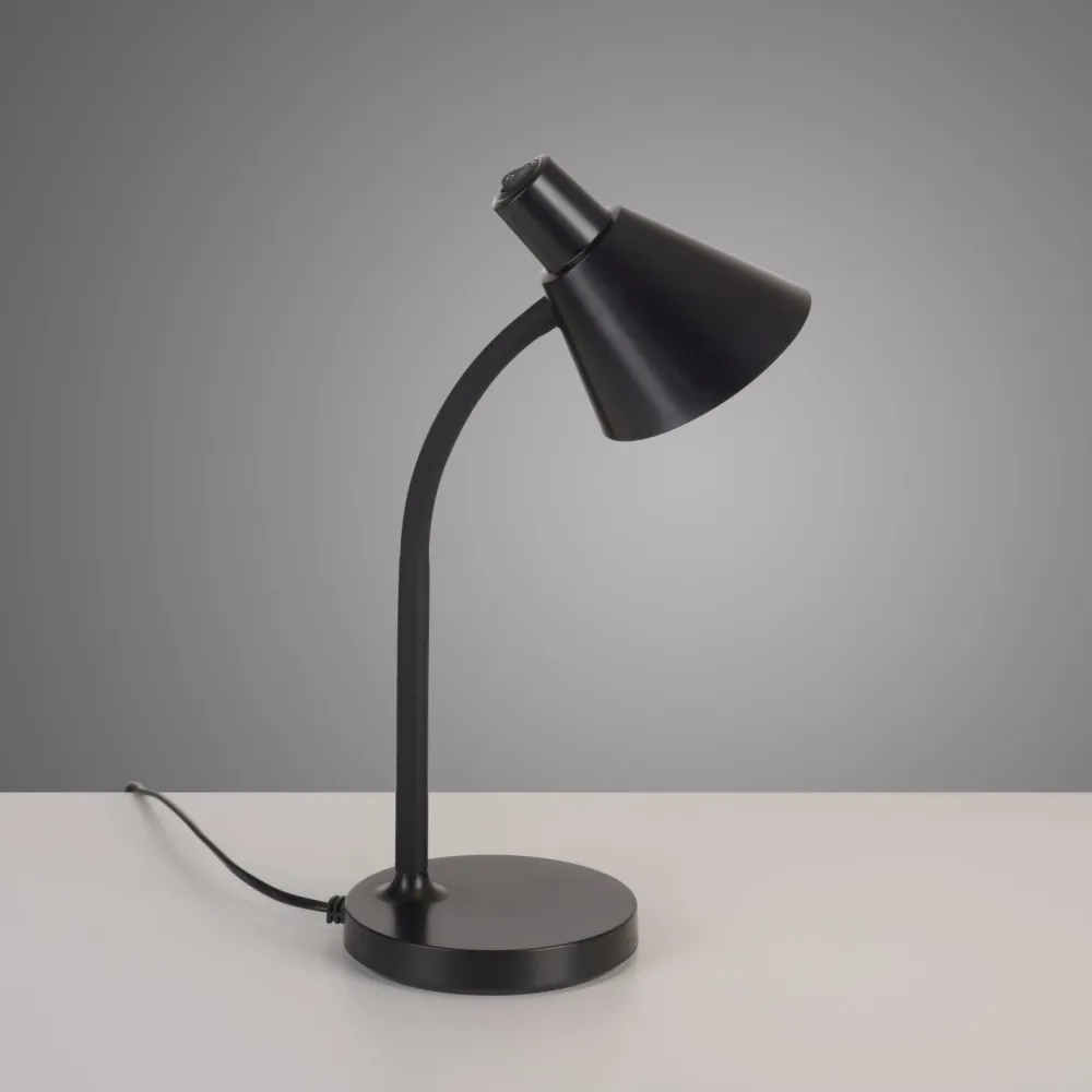 Just Light LED Schreibtischleuchte Metall 38 cm Schwarz 4 W Modern* Bürolampen|Schlafzimmer Lampen