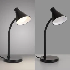 Just Light LED Schreibtischleuchte Metall 38 cm Schwarz 4 W Modern* Bürolampen|Schlafzimmer Lampen