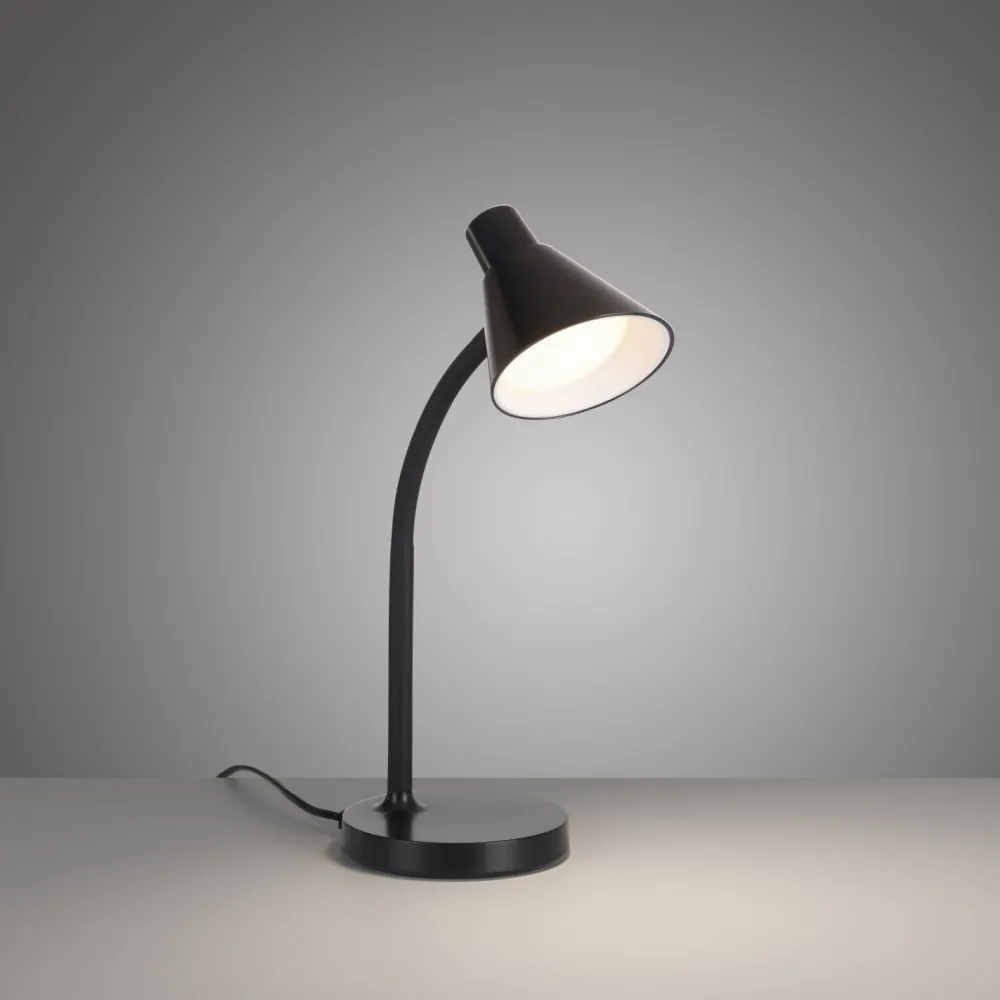Just Light LED Schreibtischleuchte Metall 38 cm Schwarz 4 W Modern* Bürolampen|Schlafzimmer Lampen