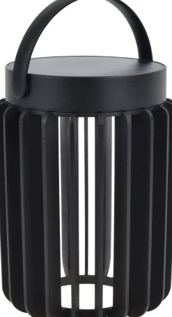 Clearance Eco-Light LED Solar Tischlampe Schwarz klein 18,6 cm IP44 tragbar