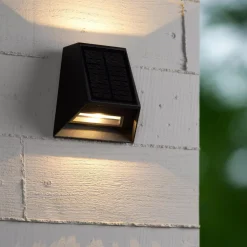 LED Solar Wandlampe Bewegungsmelder Up Down IP54 3150 K* Außenwandleuchten|Solarleuchten