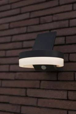 Clearance Eco-Light LED Solar Wandlampe Sensor Anthrazit IP54 12 W 4000 K