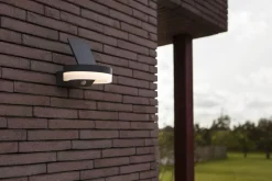 Clearance Eco-Light LED Solar Wandlampe Sensor Anthrazit IP54 12 W 4000 K