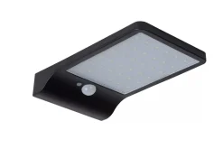 Online LED Solar Wandleuchte mit Bewegungsmelder Schwarz IP44
