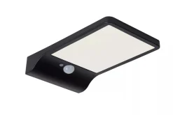Online LED Solar Wandleuchte mit Bewegungsmelder Schwarz IP44