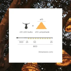 Best Newgarden LED Solarlichterkette Garten 5m lang Outdoor Jute IP44