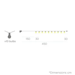 Newgarden LED Solarlichterkette IP44 4,5 m lang 2700 K Transparent* Außenlichterketten|Solarleuchten