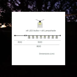 Outlet Newgarden LED Solarlichterkette 5m lang 2700 K warmweiß IP44 Weiß
