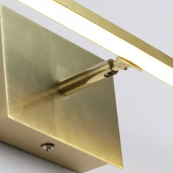 Searchlight LED Spiegellampe in Messing Metall B:61 cm IP44 2700 K* Metall Lampen|Feuchtraumleuchten