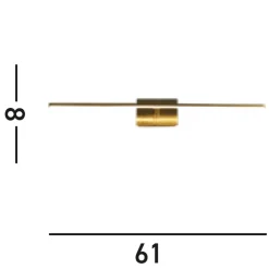 Searchlight LED Spiegellampe in Messing Metall B:61 cm IP44 2700 K* Metall Lampen|Feuchtraumleuchten