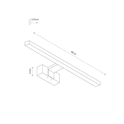 Best Nowodvorski LED Spiegelleuchte IP44 Chrom 3000 K 1100 lm Aluminium