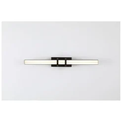 Searchlight LED Spiegelleuchte Metall Glas Schwarz IP44 B:46,5 cm* Flurlampen|Metall Lampen