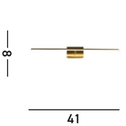 Best Searchlight LED Spiegelleuchte Metall B:41 cm IP44 Messing 3000 K