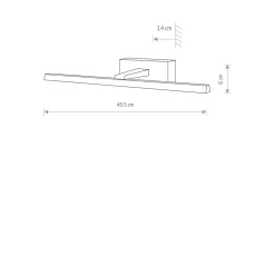 Sale Nowodvorski LED Spiegelleuchte Schwarz 3000 K 290 lm B: 45,5 cm Aluminium