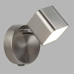 New Searchlight LED Spot Lampe Wand in Silber matt 3000 K 354 lm Metall