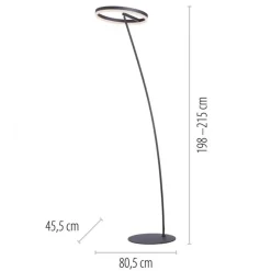 Sale Paul Neuhaus LED Stehlampe Anthrazit dimmbar warmweiß 20 W 215 cm