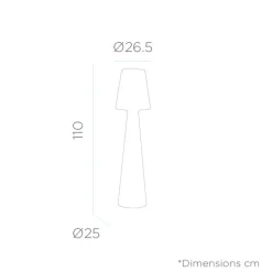 Best Newgarden LED Stehlampe außen 110 cm IP65 Stecker Kabel 2700 K