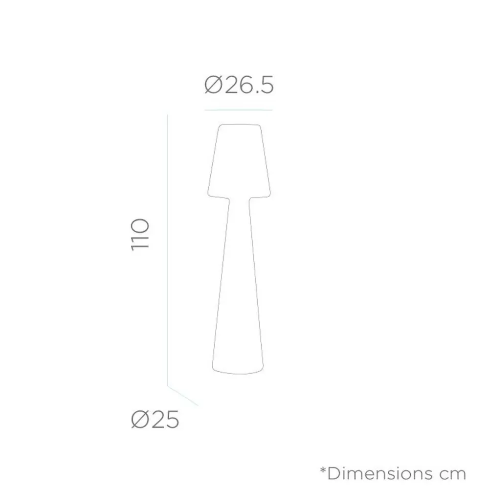 Best Newgarden LED Stehlampe außen 110 cm IP65 Stecker Kabel 2700 K