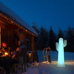 Newgarden LED Stehlampe außen Akku 139cm Kaktus Dimmer Farbwechsel IP65