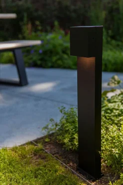 New Eco-Light LED Stehlampe außen Schwarz IP54 10 W 65 cm Aluminium