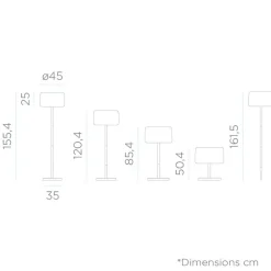 Hot Newgarden LED Stehlampe außen Solar Farbwechsel Dimmer 155 cm dimmbar