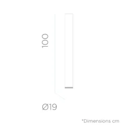 Newgarden LED Stehlampe außen Weiß 100 cm IP65 6500 K Stecker Kabel* Metall Lampen|Wegeleuchten