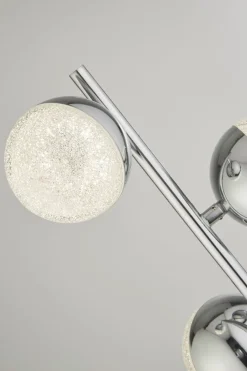 Searchlight LED Stehlampe Chrom H: 152 cm 4000 K 1878 lm Glas Metall* Led Lampen|Bürolampen