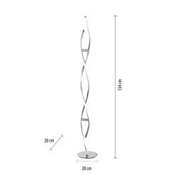 Paul Neuhaus LED Stehlampe dimmbar in Stahl H:134 cm 3000 K 3128 lm* Led Lampen|Metall Lampen