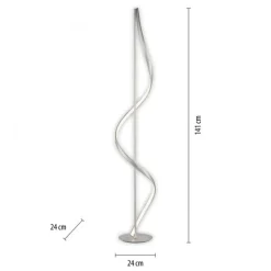 Best Paul Neuhaus LED Stehlampe Farbtemperaturwechsel 141 cm 24 W Silber
