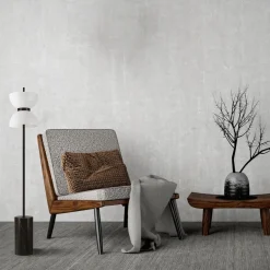 Discount Maytoni LED Stehlampe Glas Metall 3000 K warmweißes Licht rund