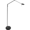 Best Steinhauer LED Stehlampe Modern Schwarz 185 cm beweglich dimmbar