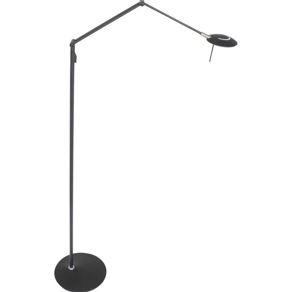 Best Steinhauer LED Stehlampe Modern Schwarz 185 cm beweglich dimmbar