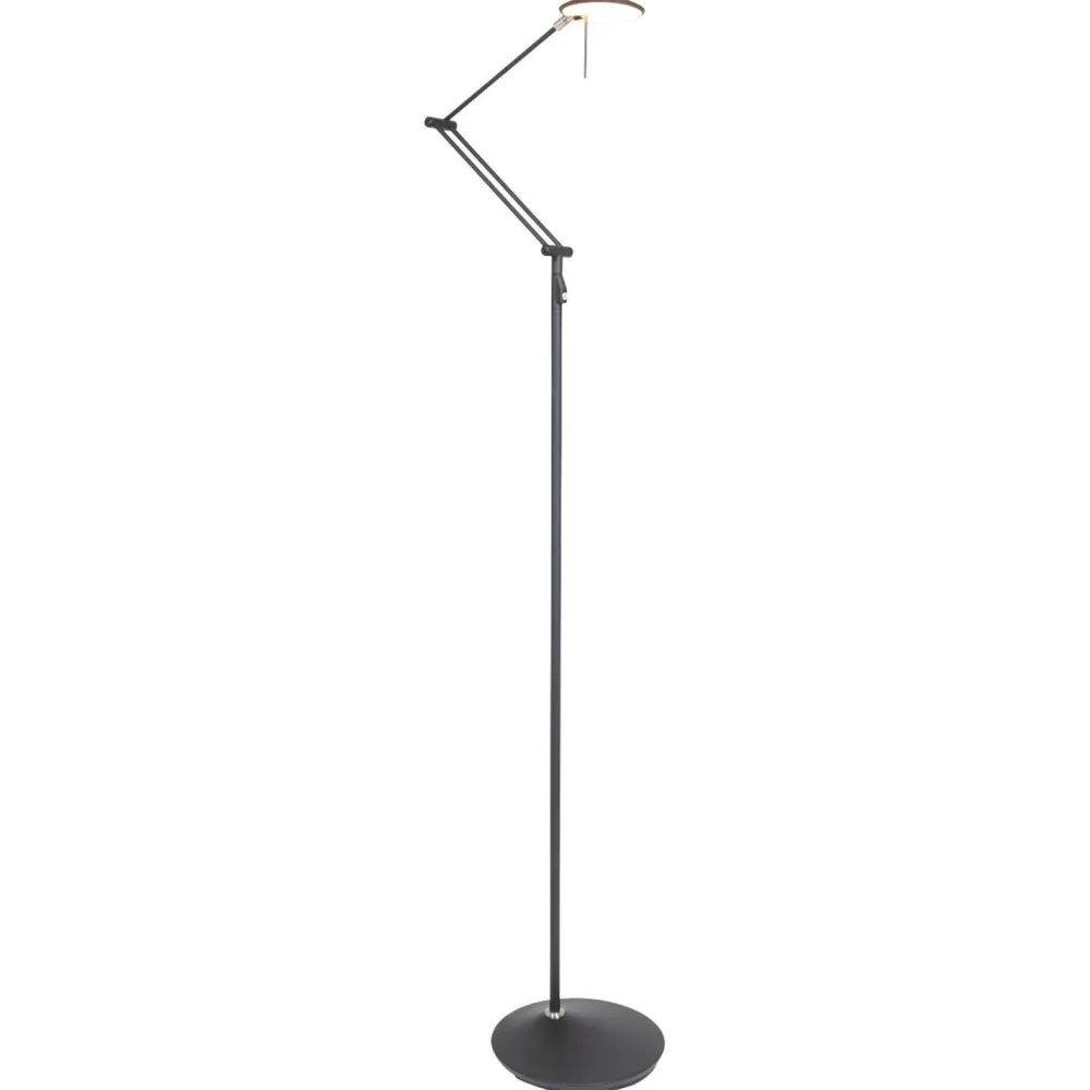 Best Steinhauer LED Stehlampe Modern Schwarz 185 cm beweglich dimmbar