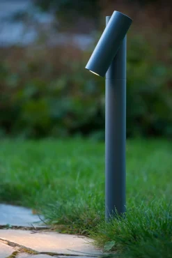 LED Stehlampe verstellbar Anthrazit IP65 43 cm 3000 K