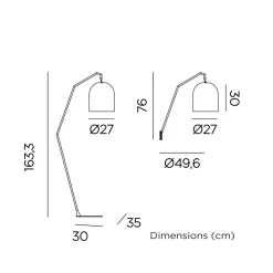 Sale Newgarden LED Stehleuchte außen Akku 165 cm hoch IP54 2700 K dimmbar