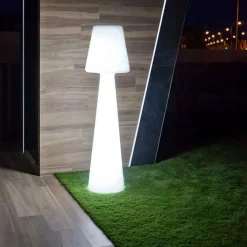 Outlet Newgarden LED Stehleuchte außen IP65 165cm Weiß 6000K Stecker Kabel