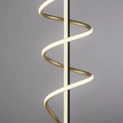 Clearance Just Light LED Stehleuchte dimmbar 144 cm 3000 lm Schwarz Messing