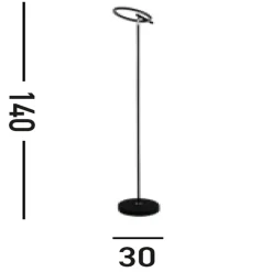 Searchlight LED Stehleuchte flexibel Metall Touch Dimmer 140 cm
