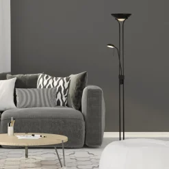 Discount Searchlight LED Stehleuchte Leselampe 180 cm Schwarz 3000 K 1887 lm