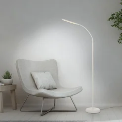 Just Light LED Stehleuchte Metall Weiß Touch 125 cm verstellbar* Wohnzimmerlampen|Metall Lampen