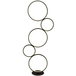 Searchlight LED Stehleuchte mit Dimmer 116 cm Schwarz Weiß 3000 K