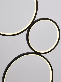 Searchlight LED Stehleuchte mit Dimmer 116 cm Schwarz Weiß 3000 K