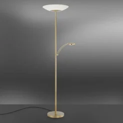 Discount Paul Neuhaus LED Stehleuchte mit Lesearm Messing Glas 181 cm 3900 lm