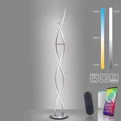 Paul Neuhaus LED Stehleuchte Wellen in Stahl dimmbar 53 W 140 cm* Wohnzimmerlampen|Metall Lampen