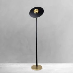 New Giovanni Battista LED Stehleuchte Wohnzimmer 145 cm Eisen Messing massiv