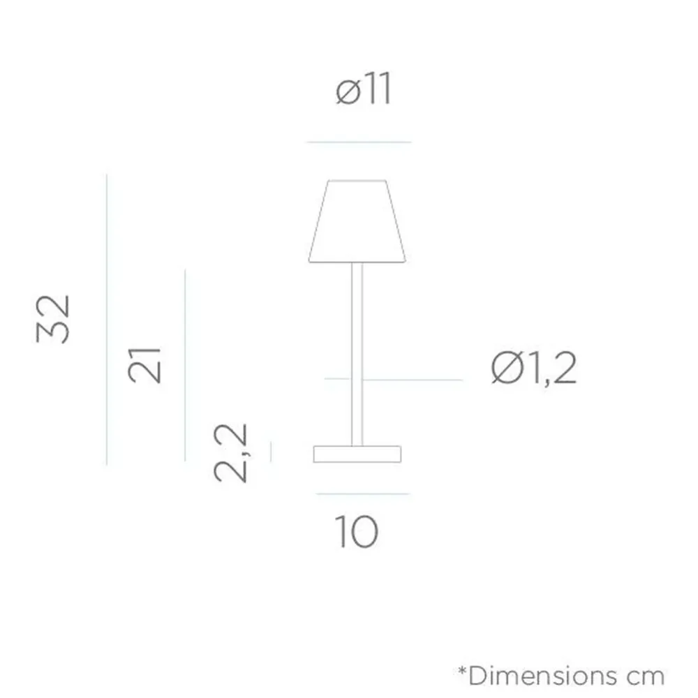 Newgarden LED Tischlampe Anthrazit kabellos 32cm IP65 IP44 Touch Outdoor* Metall Lampen|Moderne Außenleuchten