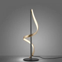 Paul Neuhaus LED Tischlampe dimmbar 50 cm 1235 lm Anthrazit Messing* Wohnzimmerlampen|Schlafzimmer Lampen