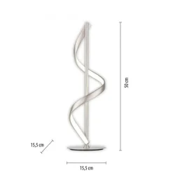 Paul Neuhaus LED Tischlampe dimmbar 50 cm Fernbedienung 10 W Silber